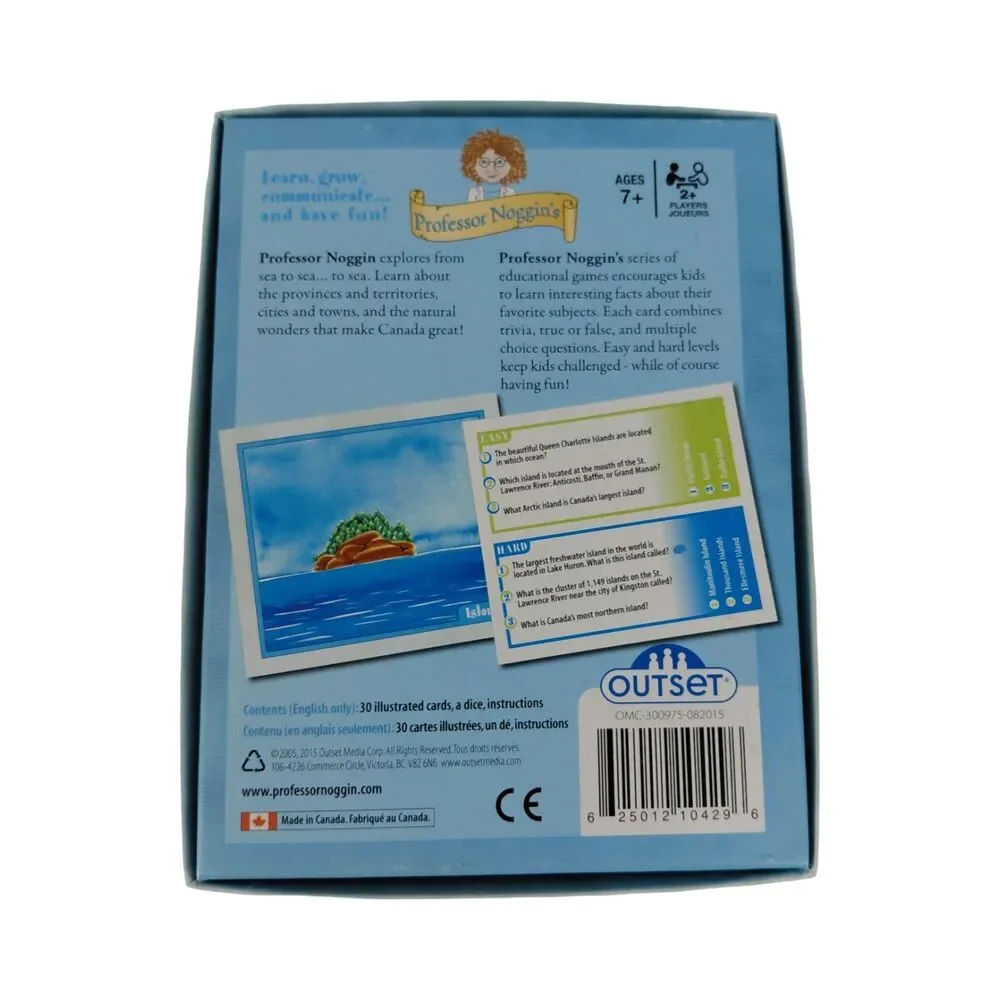 Professor Noggin’s American Revolution, Canada, Science, US History Card Games